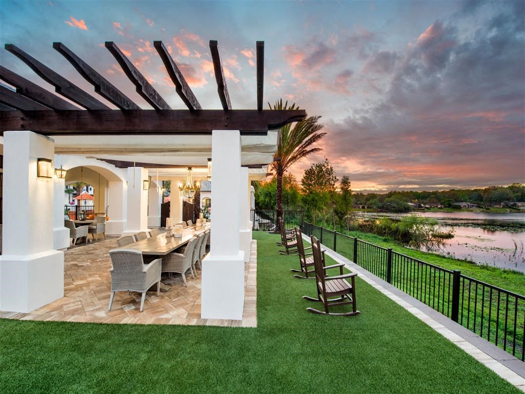 Poolside Dining Tables at Town Trelago, Florida, 32751