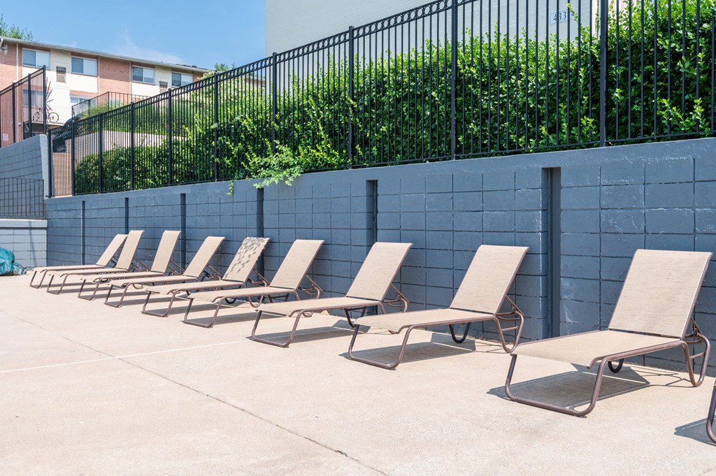 Pool Side Relaxing Area at The Fields of Alexandria, Alexandria, Virginia