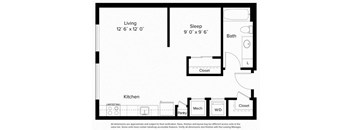 Studio 1 bath I at Fort Totten Square, Washington