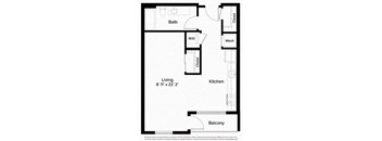 Studio 1 bath L at Fort Totten Square, Washington DC, 20011