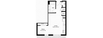 Studio 1 bath C at Fort Totten Square, Washington DC, 20011