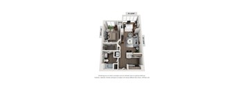 Fairfax 1 BR Floor Plan at Lincoln Old Town, Alexandria, 22314