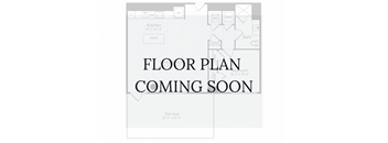 A floor plan is coming soon with a kitchen, bath, and terrace.