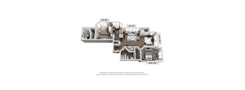 Hamilton 2BR Floor Plan at Lincoln Old Town, Alexandria, 22314