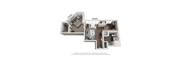 Kensington 1 BR Floor Plan at Lincoln Old Town, Alexandria, 22314