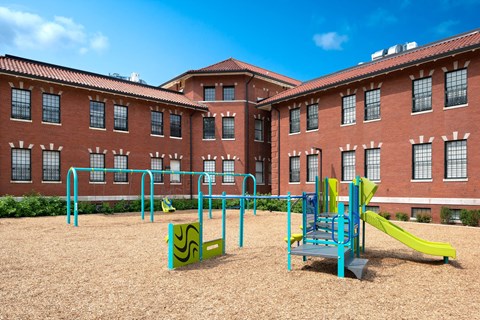 A playground at The Residences at St. Elizabeths East, District of Columbia