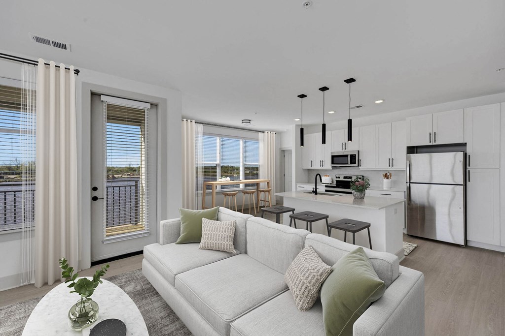 Living And Kitchen at Metropolitan at the Riverwalk, Wilmington, NC, 28401