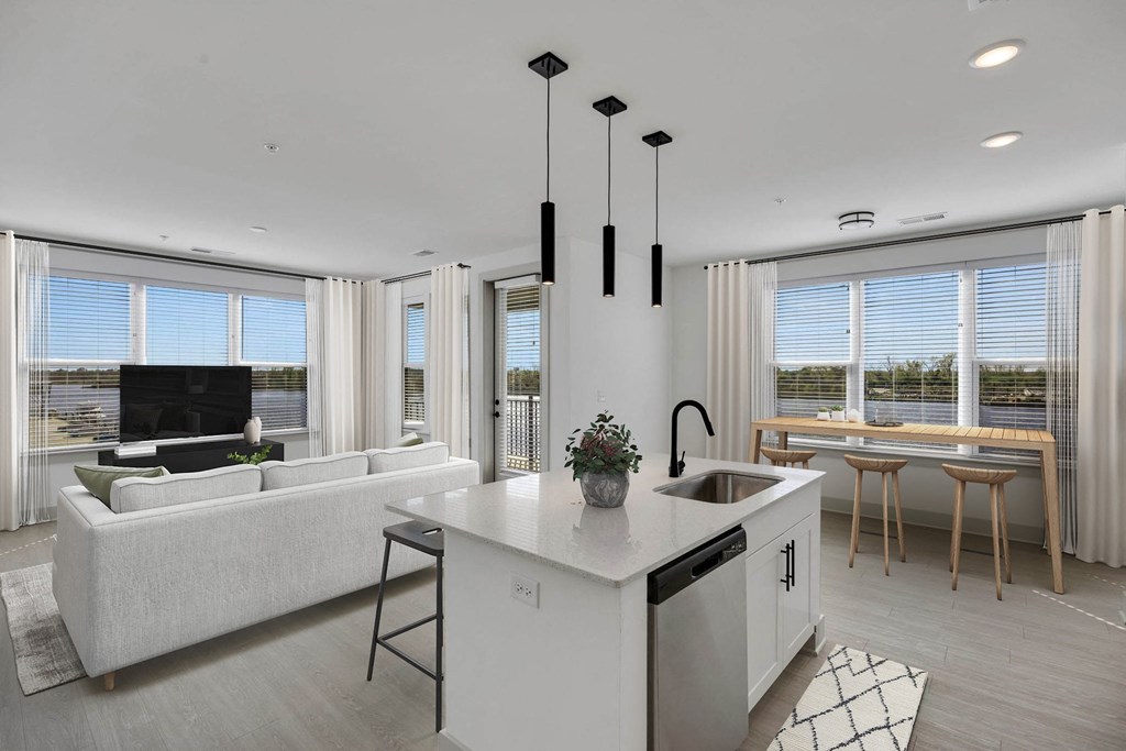 Kitchen And Dining at Metropolitan at the Riverwalk, Wilmington, NC