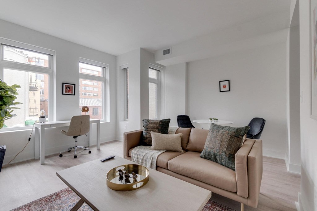 Living Area With Work Space at Madison House, Washington, 20036
