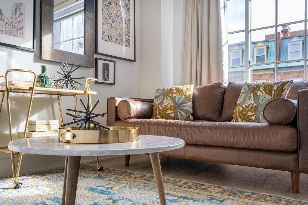 Living Area Sofa at Madison House, Washington, DC, 20036