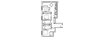 B6B Floor Plan at Madison House, Washington, DC, 20036
