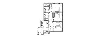 B4B Floor Plan at Madison House, Washington, 20036