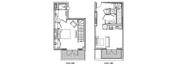 A12D Floor Plan at Madison House, Washington, 20036