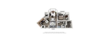 Madison 1 BR Floor Plan at Lincoln Old Town, Alexandria, 22314