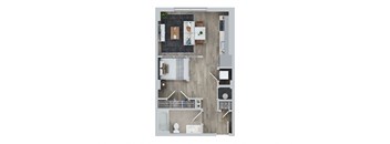 A2A-A1AM Floor Plan at Jayde Parkside, Washington, DC