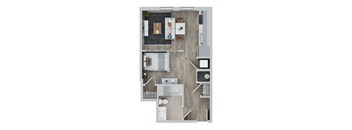 A3A-A3AM Floor Plan at Jayde Parkside, Washington, District of Columbia