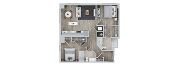 B3BH Floor Plan at Jayde Parkside, Washington, District of Columbia