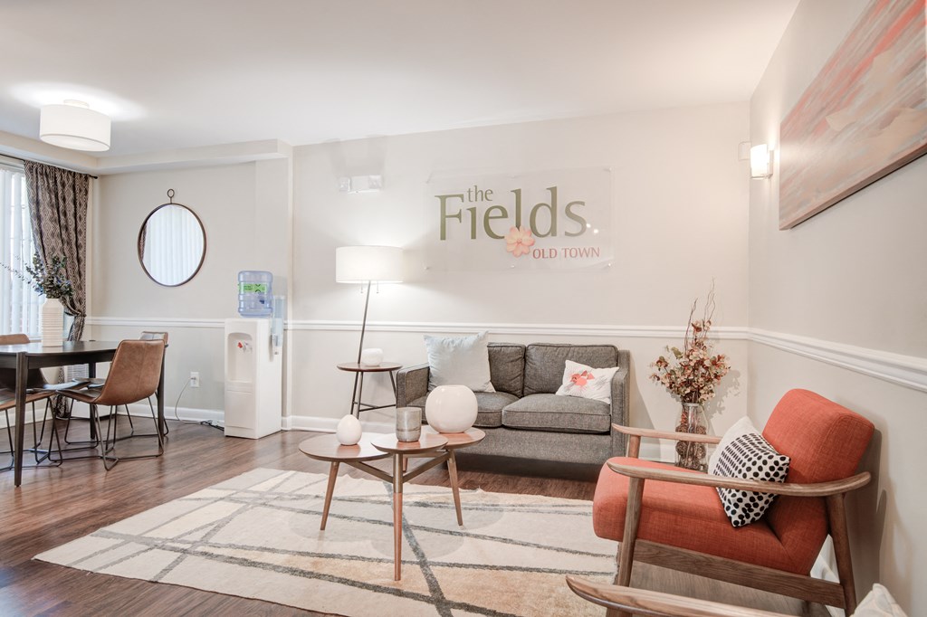 Living Room With Dining Area at The Fields of Old Town, Alexandria, 22302