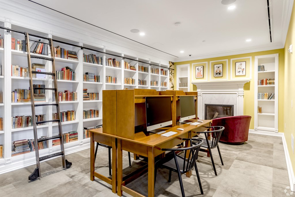 Library With Computer at Park Kennedy, Washington, DC, 20003