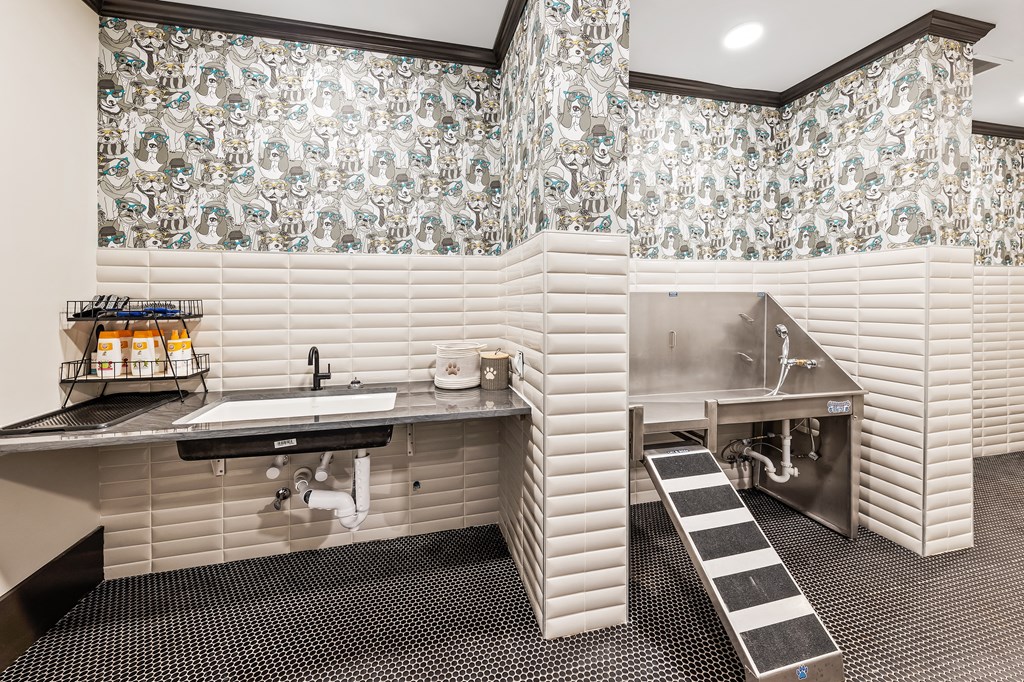 Pet spa and dog washing station at Preston Ridge Cary, NC.