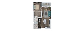 Unit A1A floor plan at Fairmont at South Lake, Bowie, 20716