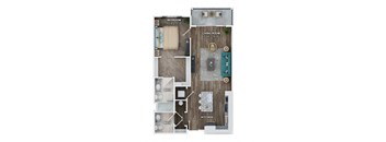 Unit A3A floor plan at Fairmont at South Lake, Bowie, 20716