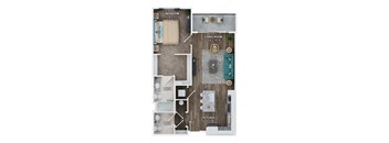 Unit A4A floor plan at Fairmont at South Lake, Bowie, 20716