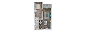 Unit A5A Floor Plan at Fairmont at South Lake, Bowie, 20716
