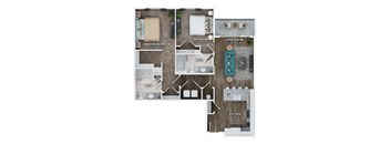 Unit B2B floor plan at Fairmont at South Lake, Bowie, 20716