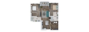 Unit B5B Floor Plan at Fairmont at South Lake, Bowie, 20716