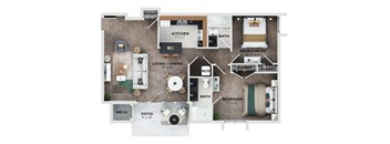 2 bed 2 bath B at The Overlook at Quantico Apartments, Virginia 22172