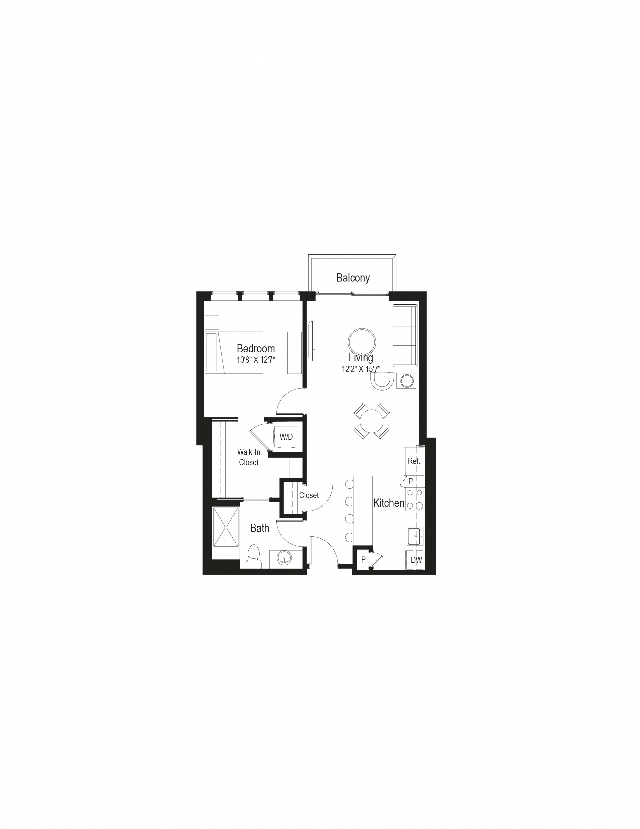 A5B Floor Plan at Rialto, Washington District of Columbia
