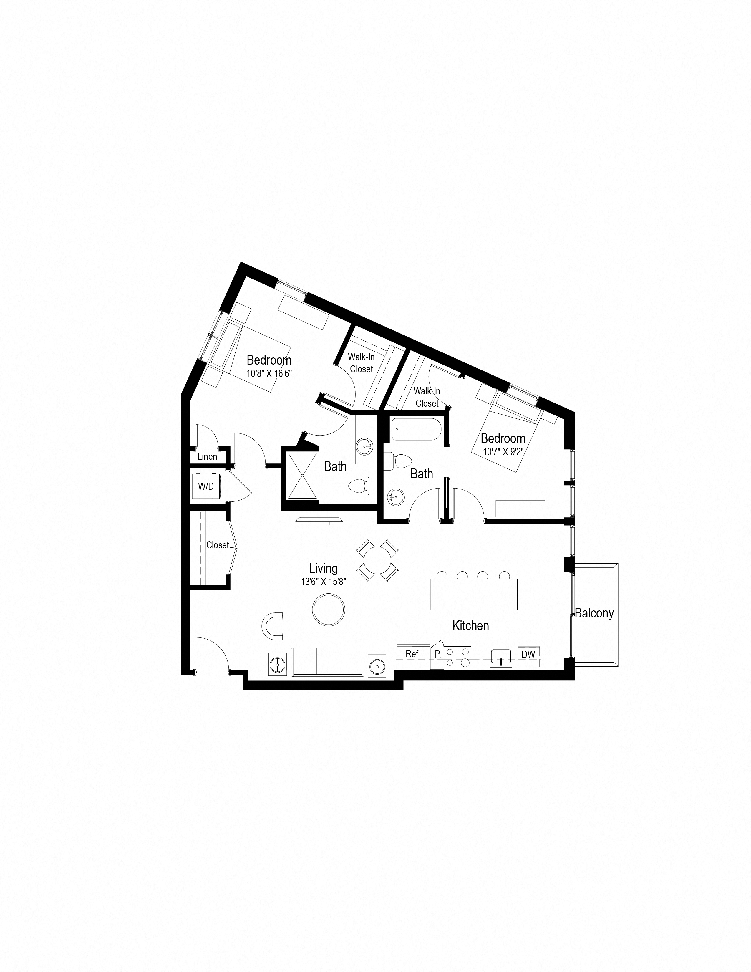 B4 and B4B Floor Plan at Rialto, Washington, 20002