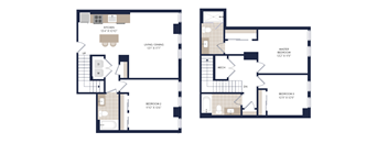 a floor plan of the apartment