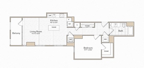 a floor plan of a home at The Boro, Tysons, 22102