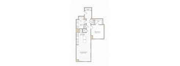 a floor plan for a two story home with a garage and a loft at The Boro, Tysons, VA