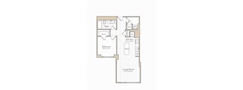a floor plan of a bedroom apartment at The Boro, Tysons Virginia