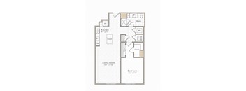 a floor plan of a bedroom apartment at The Boro, Virginia, 22102
