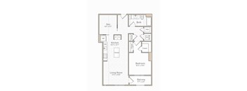 a floor plan of a bedroom apartment at The Boro, Tysons