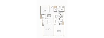 a floor plan of a bedroom apartment at The Boro, Tysons Virginia