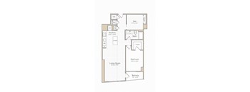 a floor plan of a bedroom apartment at The Boro, Virginia, 22102