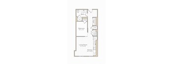 a floor plan of a bedroom apartment at The Boro, Tysons, VA