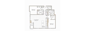 a floor plan of a bedroom apartment at The Boro, Tysons, VA 22102