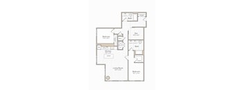 a floor plan of a bedroom apartment at The Boro, Tysons, 22102