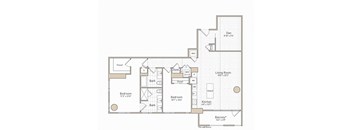 a floor plan of a bedroom apartment at The Boro, Tysons, 22102