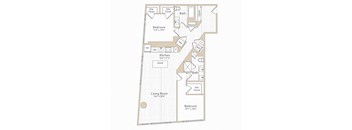 a floor plan of a bedroom apartment at The Boro, Tysons