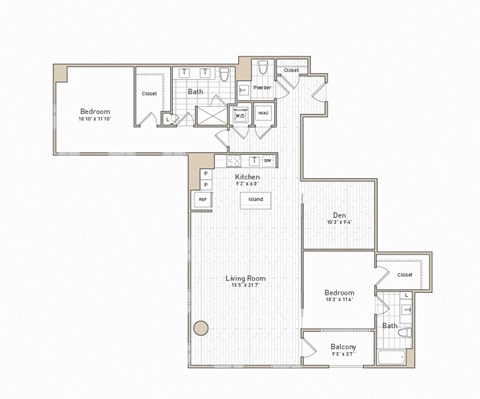 a floor plan of a house at The Boro, Tysons
