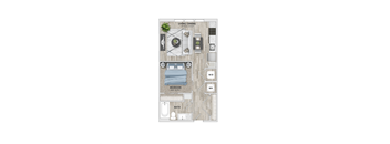 Studio 1 bath the meadow floor plan at Metropolitan at the Riverwalk, Wilmington, NC 28401