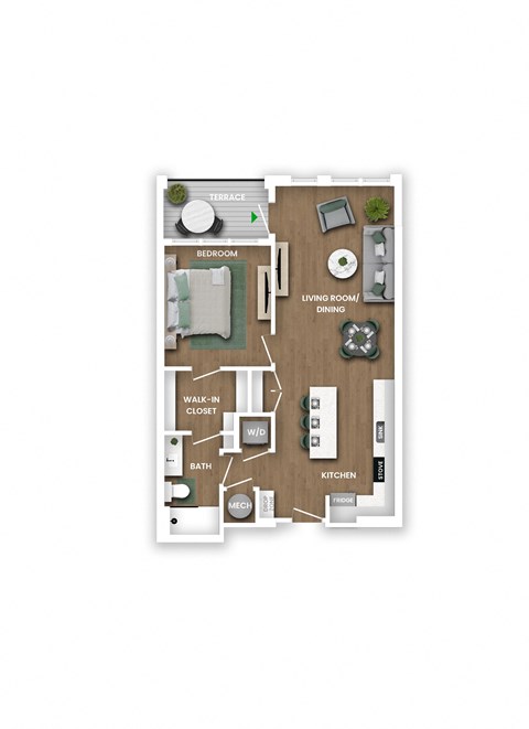 A diagram of a house layout with labeled rooms.