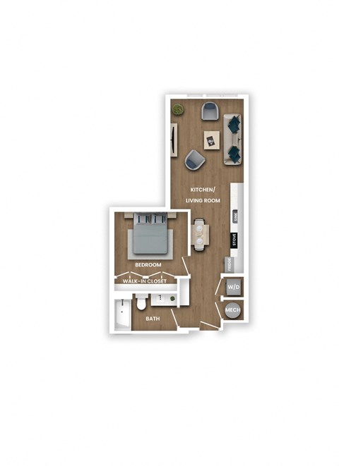 A diagram of a house layout with labeled rooms.